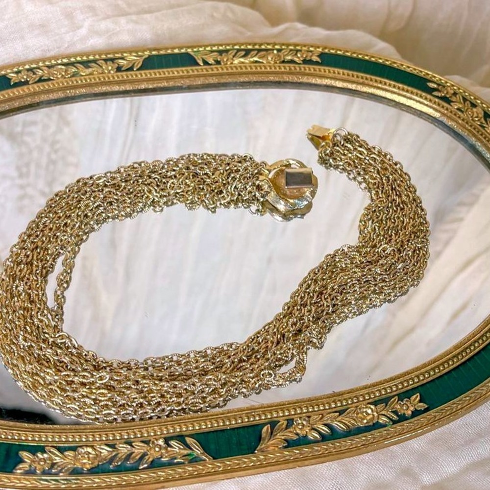 Elegant Gold Multi‎ Chain Necklace